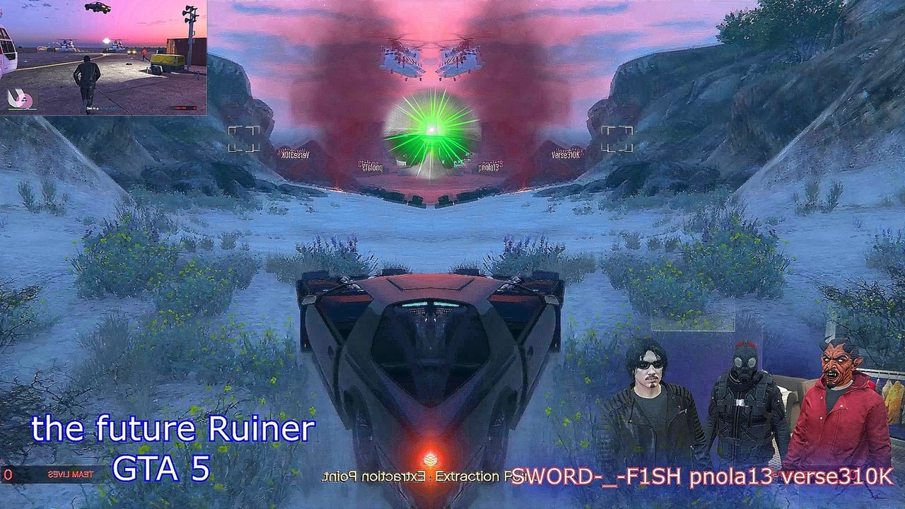 good video verse310K mission the Ruiner 2000 destroy the supply trucks gta 5 online  pnola13 and SWOR-_-DF1SH
