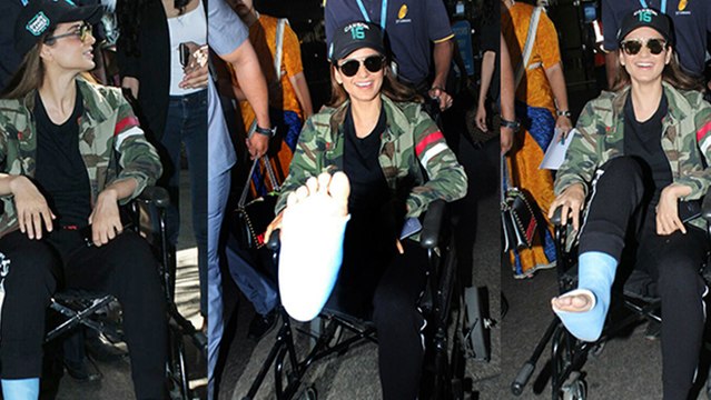 Kangana Ranaut Injured On Manikarnika Set | Mumbai Airport Spotted