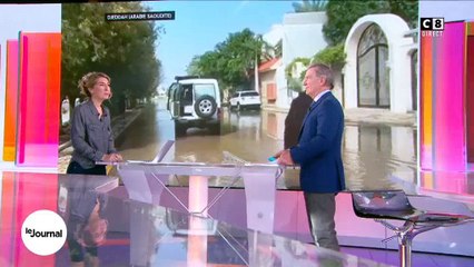 Tunisie : Pendant les inondations, une femme en profite pour faire du ski nautique - Regardez