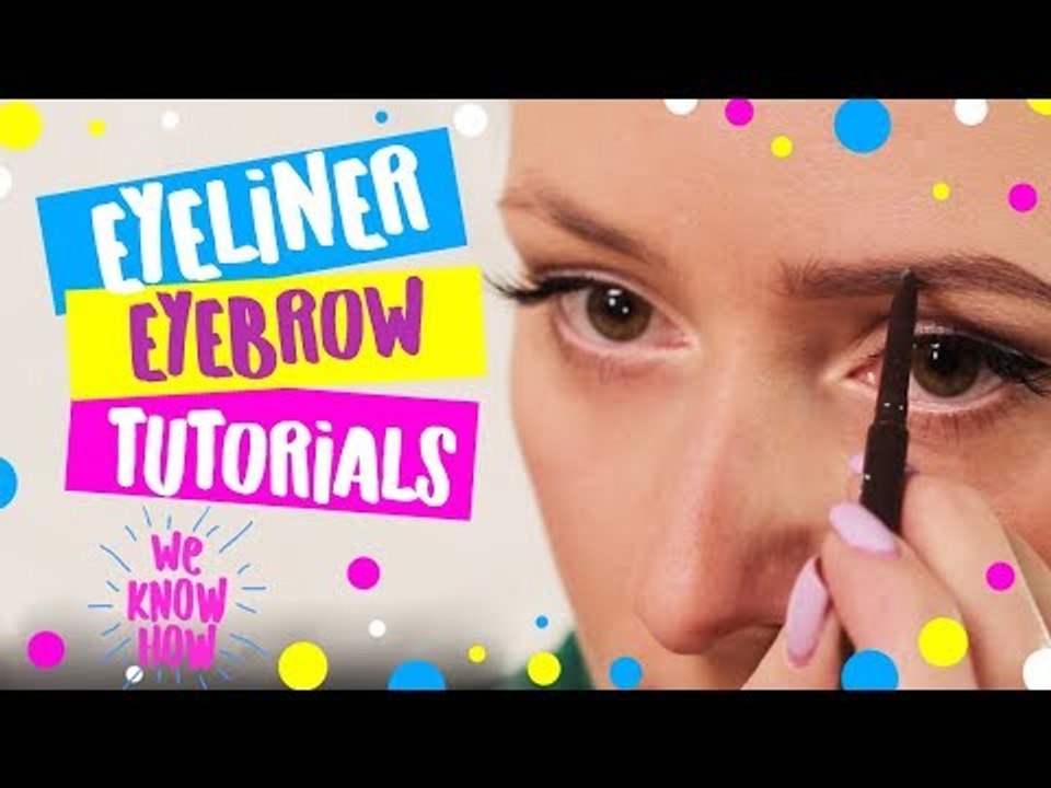 Easy eyebrow and eyeliner make up tutorials