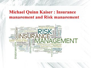 Michael Quinn Kaiser- Insurance management and Risk management