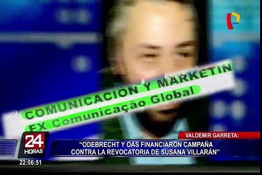 Garreta: Odebrecht y OAS financiaron campaña contra la revocatoria de Villarán