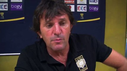 La réaction de José Pasqualetti aprés l'élimination en coupe de la Ligue
