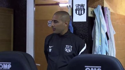 Maritima dans les vestiaires du FC Côte Bleue à la mi-temps