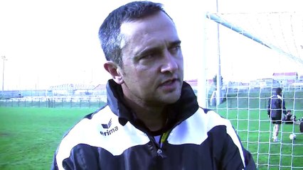 L'entraîneur sang et or Jean-Luc Vannuchi avant le 6ème tour de Coupe de France