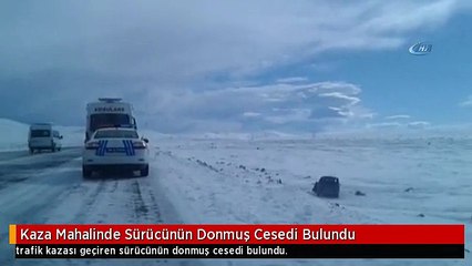 Kaza Mahalinde Sürücünün Donmuş Cesedi Bulundu
