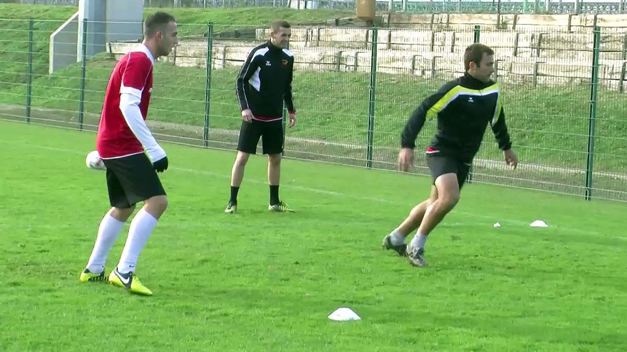 Séance d'entraînement ce matin pour les sang et or à la Coudoulière