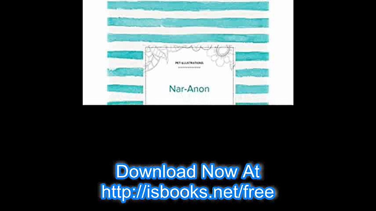Adult Coloring Journal Nar-Anon (Pet Illustrations, Turquoise Stripes)