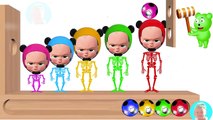 Learn Colors with Boss Baby Crying WOODEN FACE HAMMER XYLOPHONE Soccer Balls for Kids