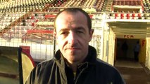 La réaction de Mathias Lozano aprés la victoire du FCM  cet après-midi à Turcan