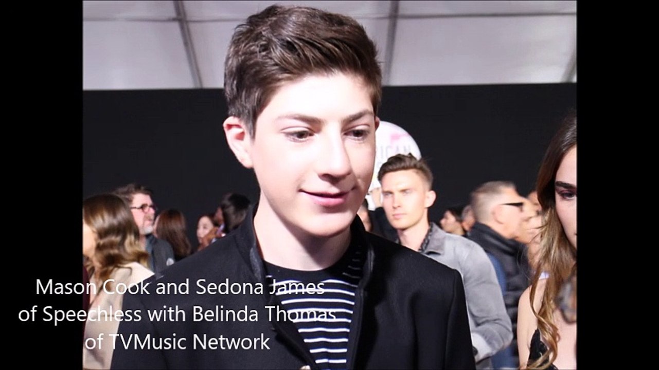 Mason Cook and Sedona James of Speechless at 2017 American Music Awards