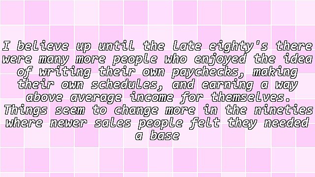 What Has Happened With Commissioned Sales Reps?