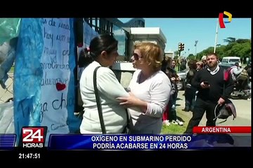 Argentina: oxígeno en submarino perdido podría acabarse en 24 horas