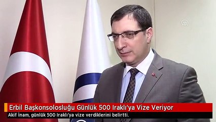 Erbil Başkonsolosluğu Günlük 500 Iraklı'ya Vize Veriyor