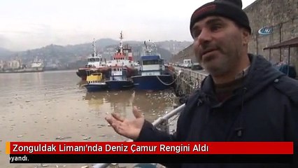 Zonguldak Limanı'nda Deniz Çamur Rengini Aldı