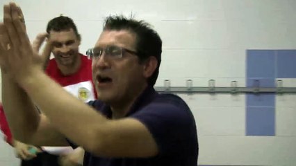 Séquence insolite dans les vestiaires du FC Martigues hier soir à Mont de Marsan
