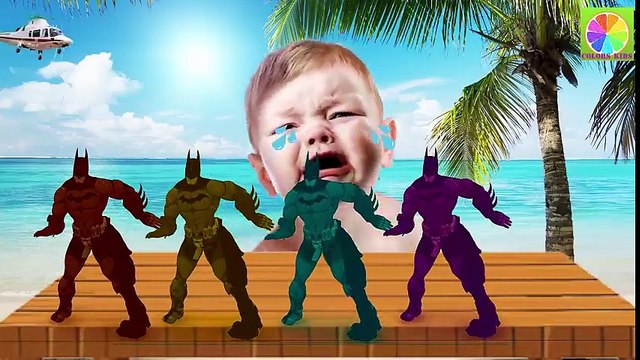 Baby Learn Colors with Batman for Children Baby Cry Finger Family song Nursery Rhymes For Kids