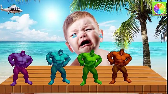 Baby Learn Colors with Hulk for Children Baby Cry Finger Family song Nursery Rhymes For Kids