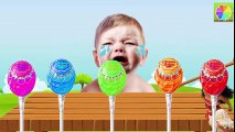 Learn Colors with Baby Crying and Chupa Chups Lollipops, Finger Family Song Nursery Rhymes for Kids
