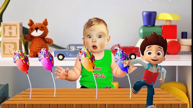 Learn Colors with Baby Crying Lollipops For Children, Finger Family Song Nursery Rhymes for Kids