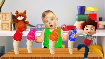 Learn Colors with Ice Cream for Children Toddlers Babies, Colors for Children to Learn Finger Family