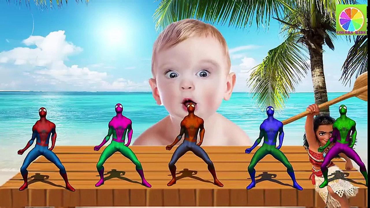 Learn Colors With Spiderman for Children, Baby crying Finger Family song Nursery Rhymes For Kids