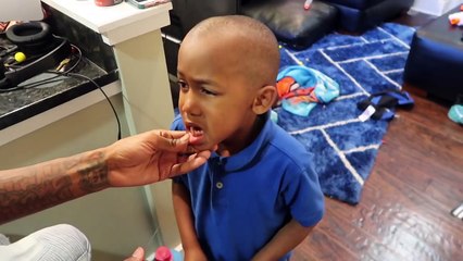 I PULLED KAY'CEE LOOSE TOOTH OUT!!!