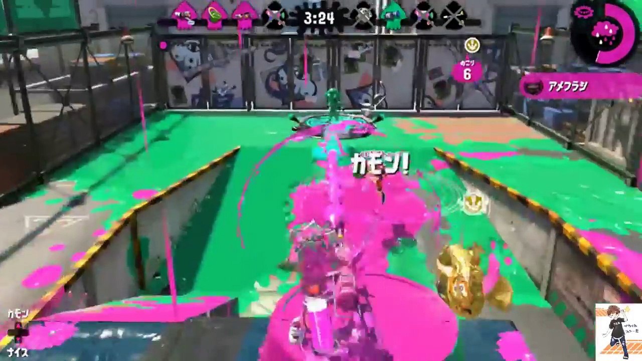 ガチマッチで3vs1は鬼畜すぎるwwwwww [スプラトゥーン2]