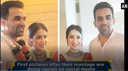 நடிகை சகாரிகாவை மணந்த கிரிக்கெட் வீரர் ஜகீர் கான்- வீடியோ