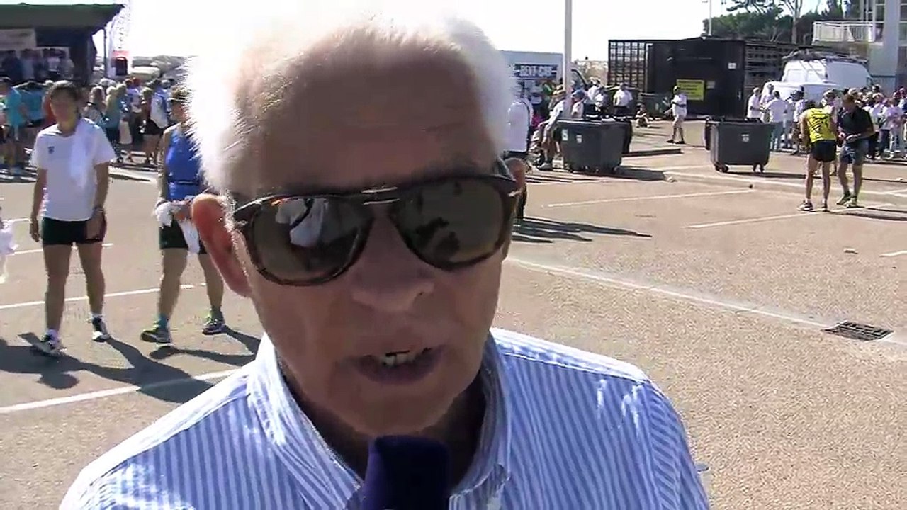 La réaction de Jean Montagnac, maire de Carry le Rouet, à l'arrivée de la course.