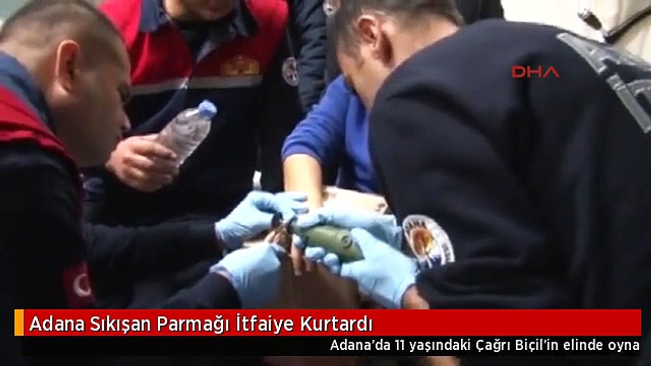 Adana Sıkışan Parmağı İtfaiye Kurtardı