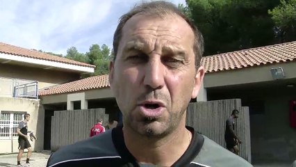 Le coach du FC Istres Lionel Charbonnier avant le derby face à Consolat