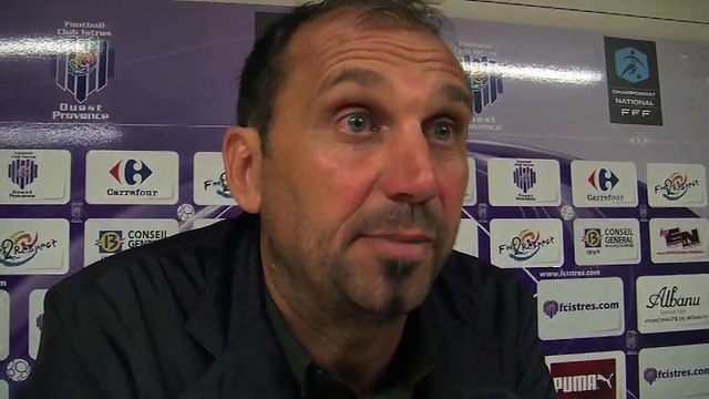 La réaction de l'entraîneur du FC Istres Lionel Charbonnier après le derby