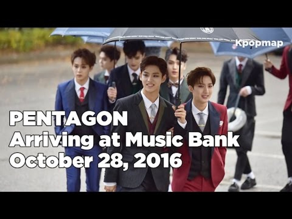 161028 PENTAGON (펜타곤) arriving at Music Bank @K...