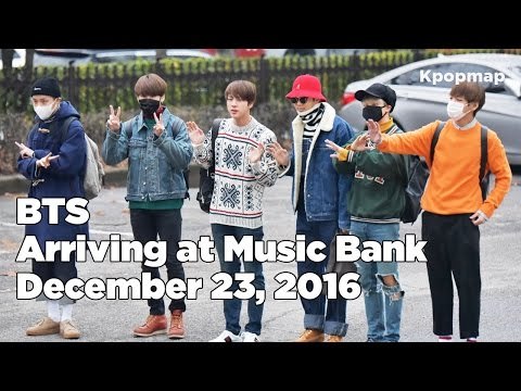 161223 BTS (방탄소년단) arriving at Music Bank @Kpopmap