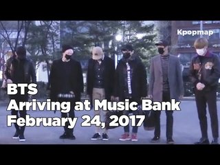 170224 BTS (방탄소년단) arriving at Music Bank @Kpopmap