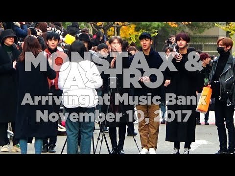 171110 MONSTA X & ASTRO (몬스타엑스 & 아스트로) arriving at Music Bank @Kpopmap