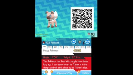Pokémon Sun and Moon Complete Pokédex (ALL QR Codes & Shinies)