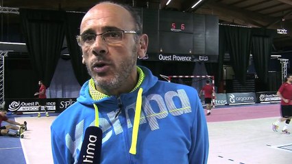 Gilles DEROT avant le match Istres-Massy