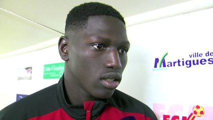 La réaction de l'attaquant martégal Birame N'Diaye