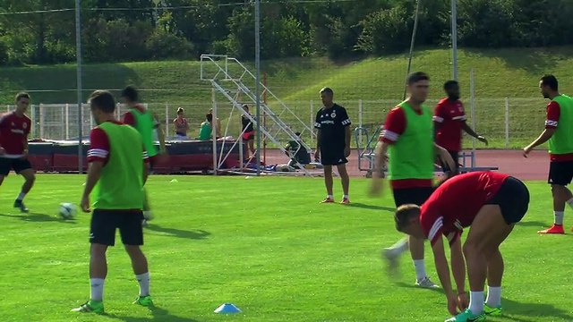 Quelques images de la séance matinale du FC Martigues à Julien Olive