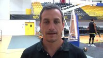 Rémi Giuitta l'entraîneur de Fos Provence Basket avant la Leaders Cup