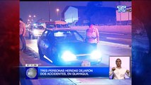 Tres personas heridas dejaron dos accidentes en Guayaquil