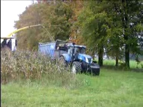 ensileuse new holland fr 9080 avec kemper 10 rangs