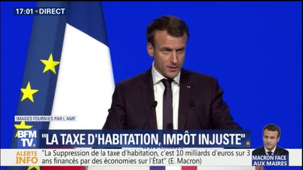 Macron devant les maires : "La taxe d'habitation est un impôt profondément injuste"