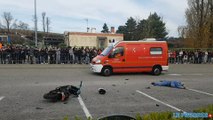 Rhône : simulation d'accident pour un exercice de sécurité routière