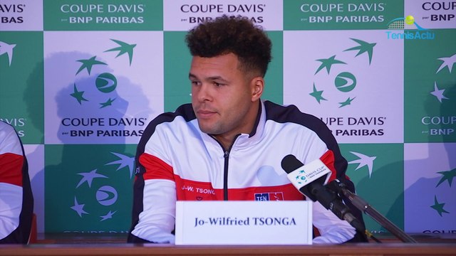 Coupe Davis 2017 - FRA-BEL - Jo-Wilfried Tsonga : En 2014, je n'étais pas dans mes baskets, cette année, j'y suis