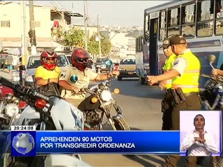 90 motos retenidas por transgredir ordenanza