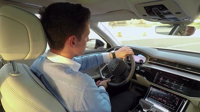 Audi A8 Driver Assistance System - Dynamic All-Wheel Steering Activated