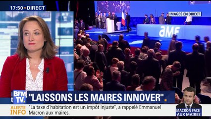 Emmanuel Macron s'exprime devant les maires (1/2)